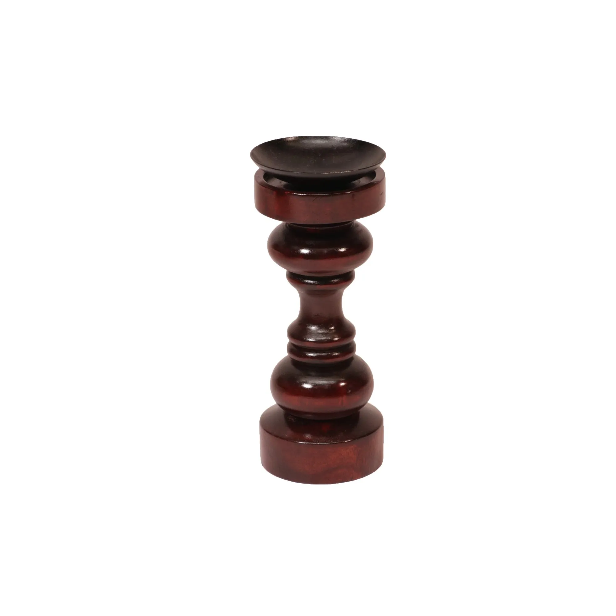 Wooden Double Rings Candle Holder