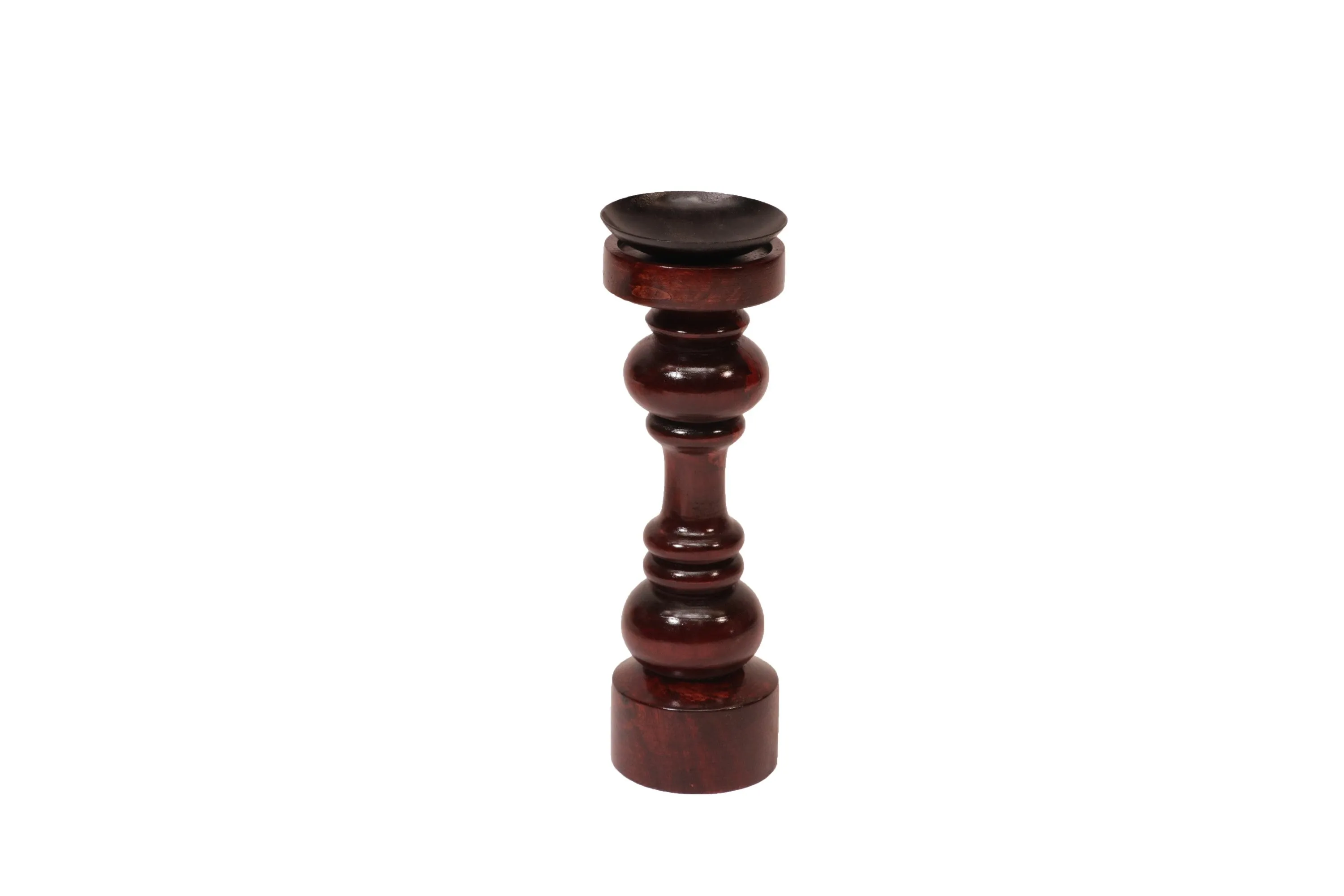 Wooden Double Rings Candle Holder