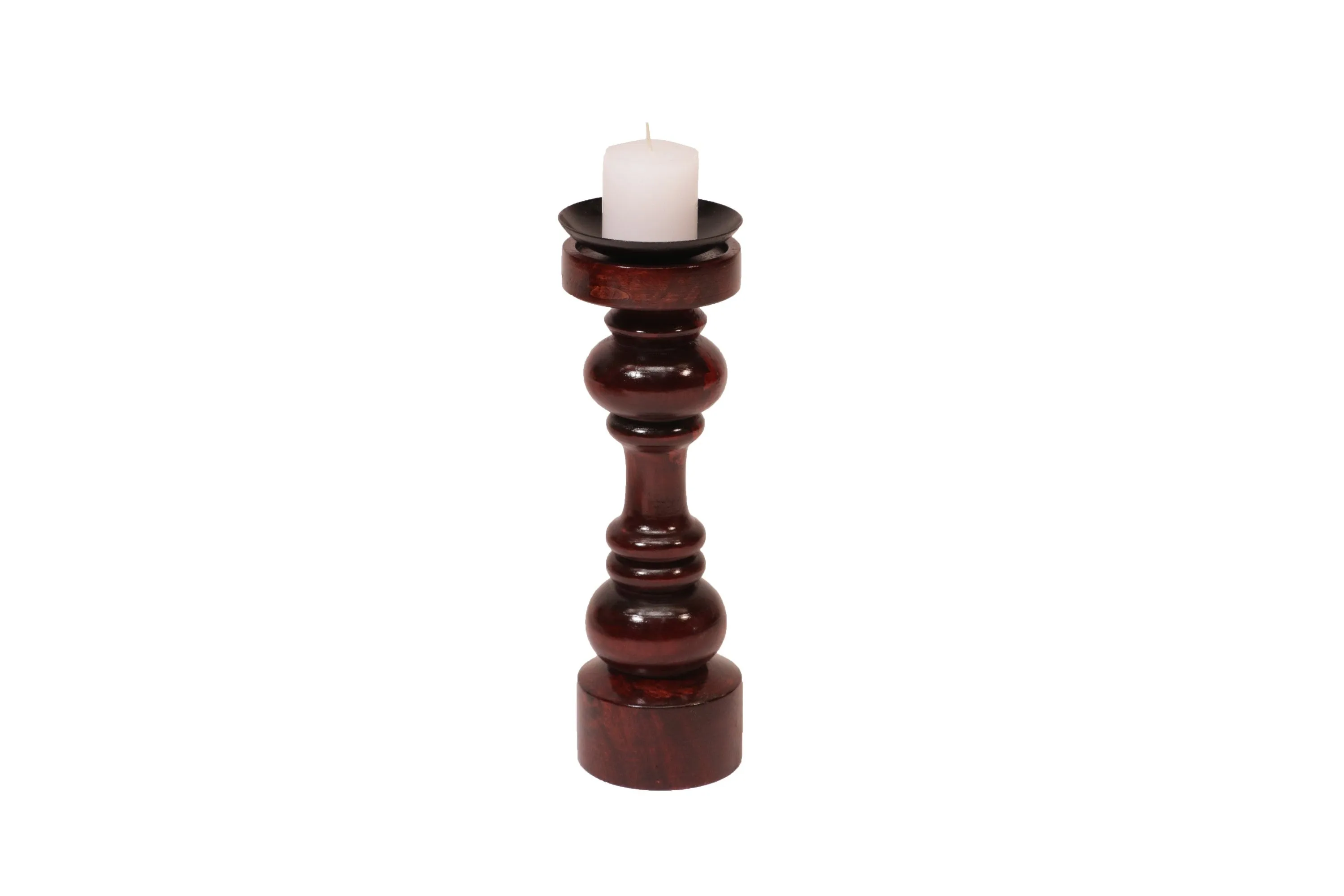 Wooden Double Rings Candle Holder
