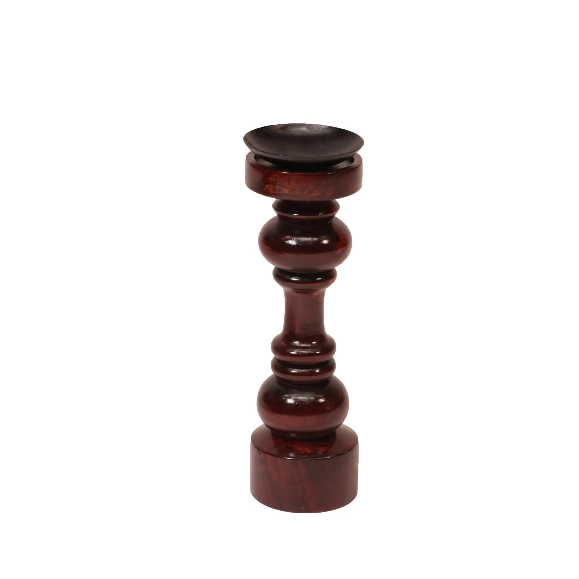 Wooden Double Rings Candle Holder