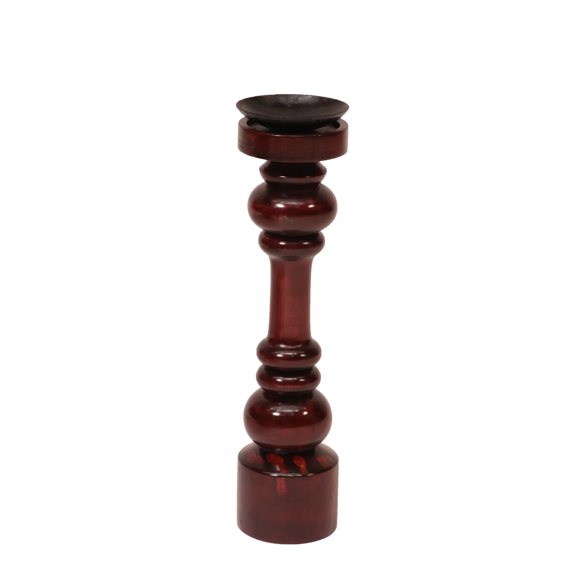 Wooden Double Rings Candle Holder