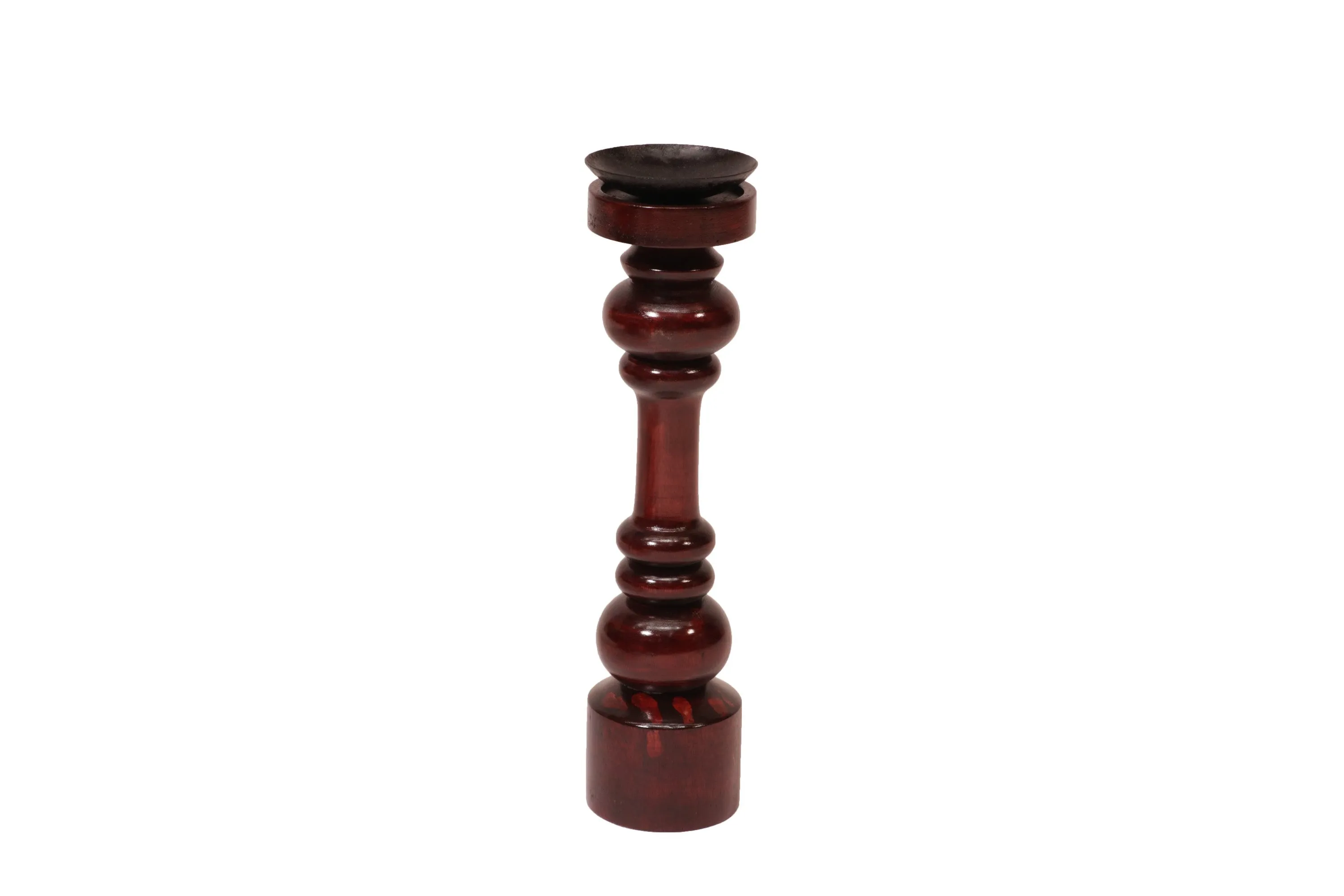 Wooden Double Rings Candle Holder