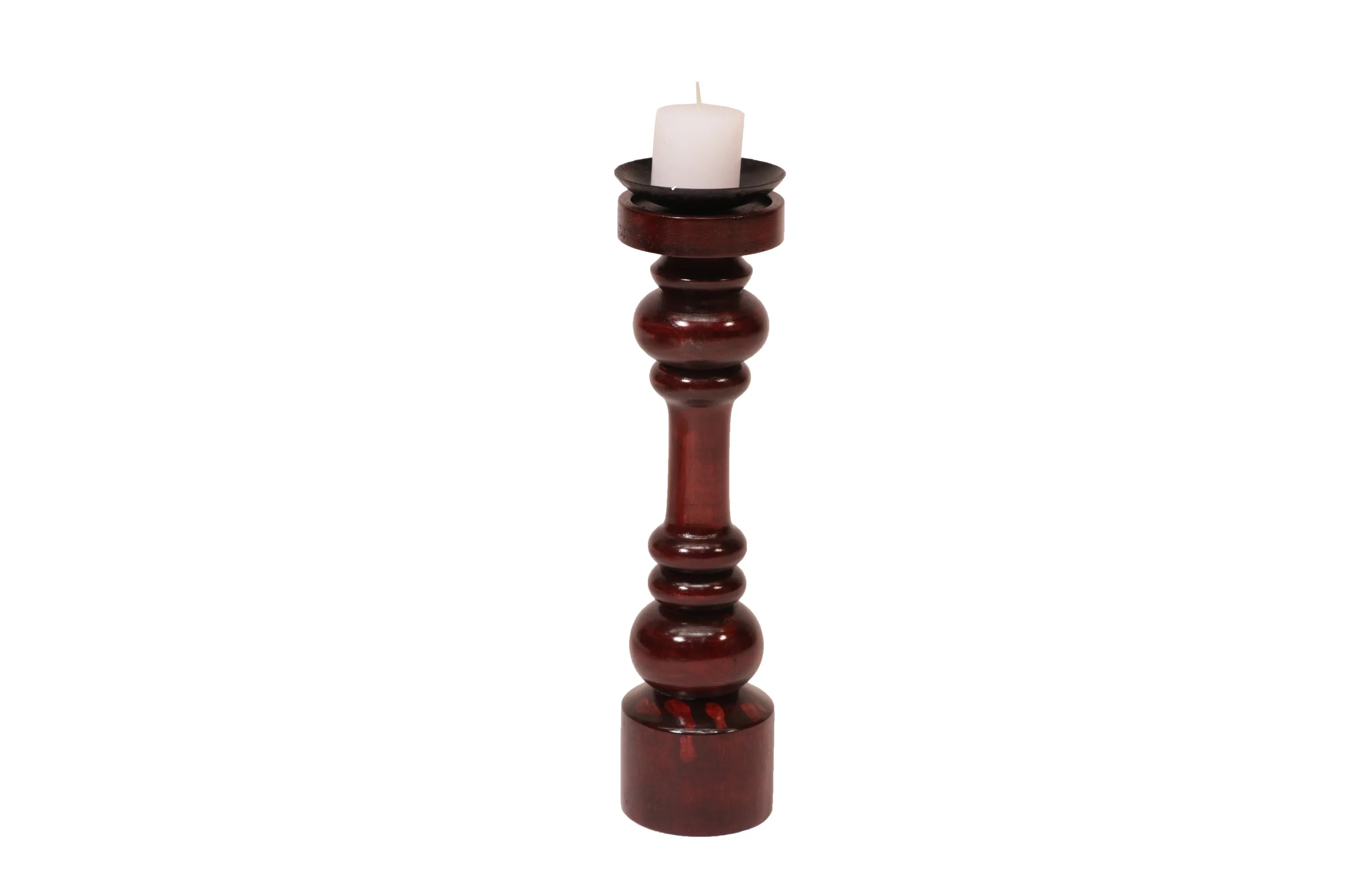Wooden Double Rings Candle Holder