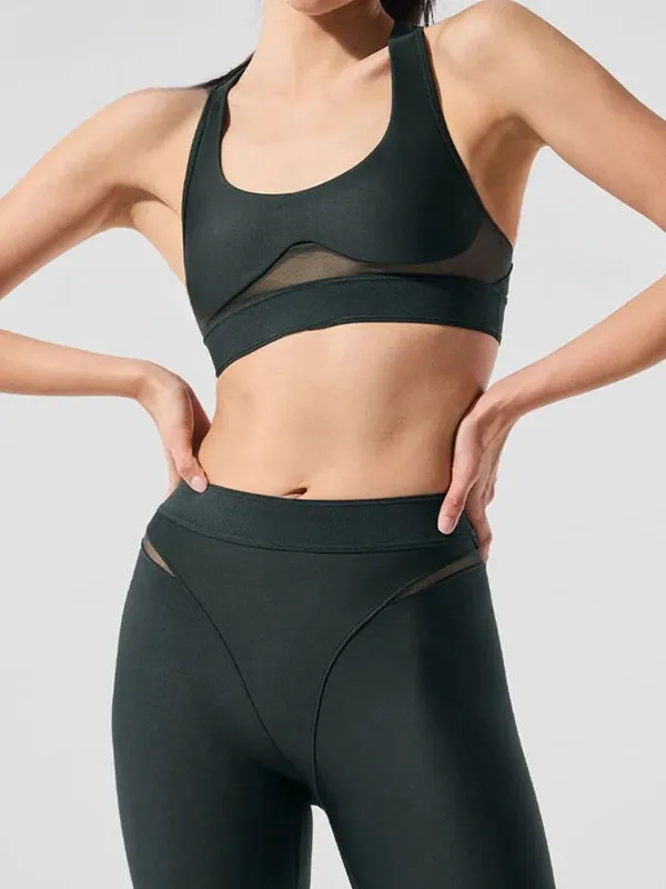 ZASUWA Female Sexy Sheer Mesh Push Up Hip-lift Leggings